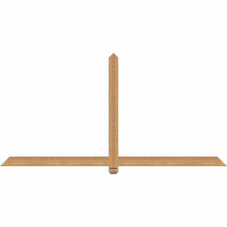 Ekena Millwork Eugene Smooth Timber Gable Bracket, Western Red Cedar, 84"W x 42"H x 1 1/2"D x 3 1/2"F, 12/12 Pitch GBW084X42X0204EUG00SWR